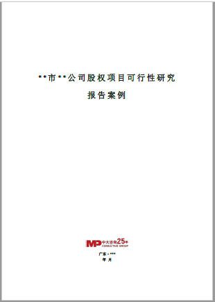 中大咨詢：某市某公司股權項目可行性研究報告