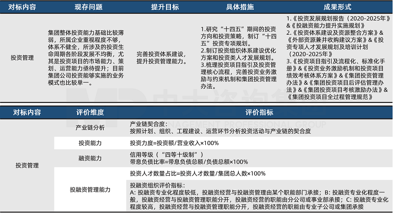 中大咨詢廣東某省屬國企對標(biāo)世界一流項(xiàng)目投資管理領(lǐng)域?qū)?biāo)成果展示