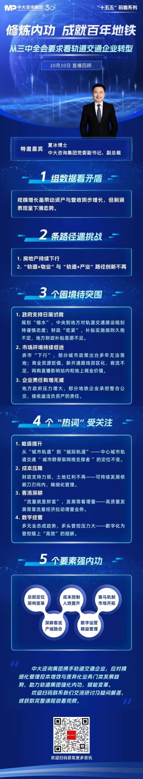 直播回顧 | “十五五”前瞻課程：從三中全會要求看軌道交通企業(yè)轉(zhuǎn)型